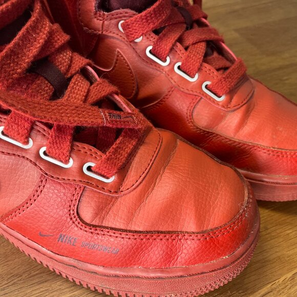 Nike Air Force 1 High Utility "Dune Red" - Women's Size 9 - Picture 5 of 9